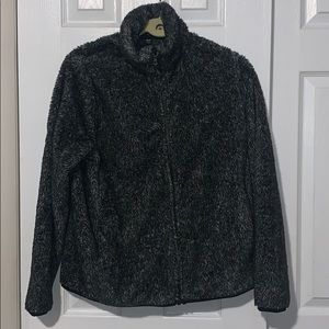 Uniqlo grey Sherpa zip up